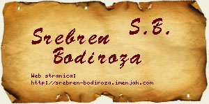 Srebren Bodiroža vizit kartica